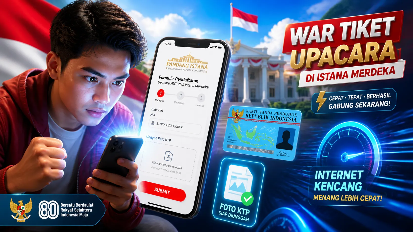 Cara War Tiket Upacara 17 Agustus 2026 untuk 8.100 Kuota Umum